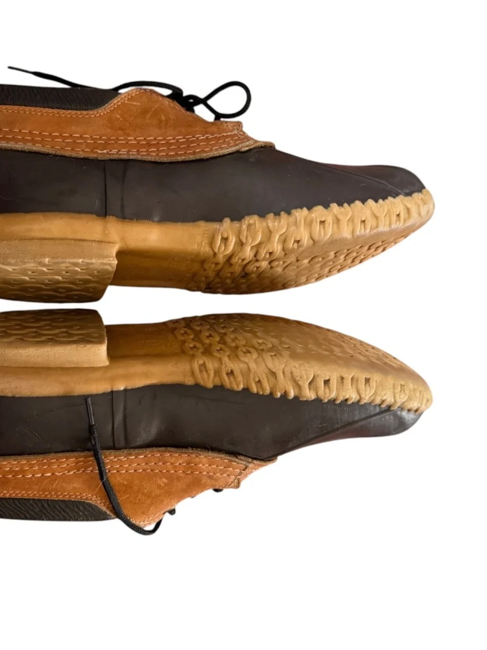 L.L. Bean Maine Hunting Shoe Duck Shoes 10M | Made in USA | Brown Leather Rubber